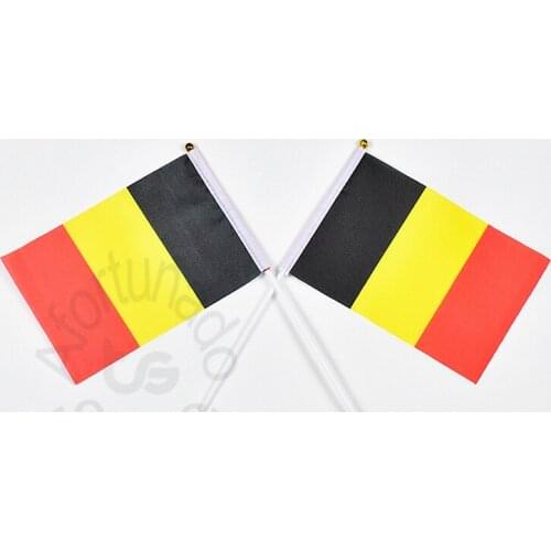 Belgium 14*21cm flag Banner hand waving National flag Home Decoration flag banner