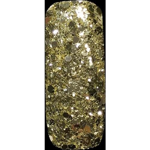Champagne gold Mix Size Nail Art Glitter Powder Hexagonal Manicure Sequins Dust Sheet Nail Glitter Christmas Craft Decoration