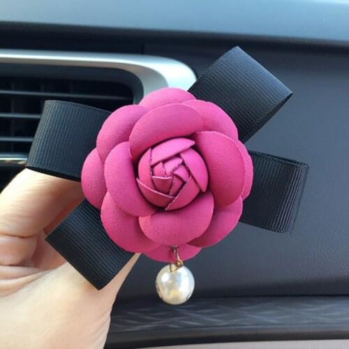Flower Car Aroma Diffuser Decor Interior Car Air Fresheners Perfume Fragrance For Car Smell Vent Clip Car Accessories For Girls