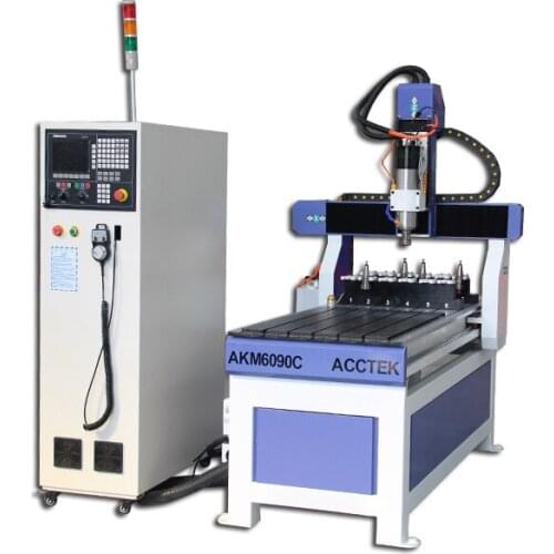 Woodworking atc cnc router machine 6090 for auto tool changer/ atc 6090 cnc machine for metal aluminum copper