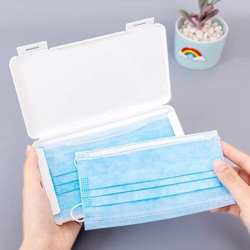 Mask Storage Box Portable Masks Holder Organizer Face Container Dustproof Mask Case Safe Disposable Mask Box Organizer Bag