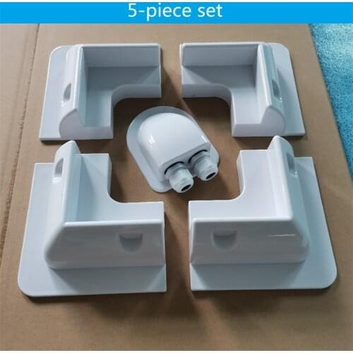 RV Solar Panel Mounting Brackets Set Of ABS Solar Panel Roof Boat Drill-Free Mount Corner Brackets With Double Cable Entry Gland
