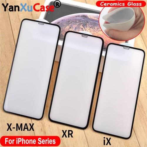 10Pcs/Lot 3D Soft Ceramic Glass For iPhone 11 Pro Max XR XS Max X 8 7 6S Plus SE 2 Full Glue Guard Screen Protector On i11 Film