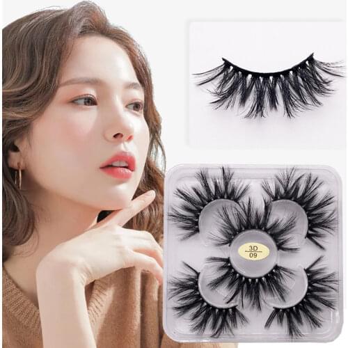 2021 New 3 pairs natural false eyelashes fake lashes long makeup 3d mink lashes eyelash extension mink eyelashes for beauty