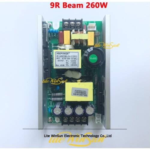 9R 260W Beam Moving Head Lighting Power Supplier Power Board PFC 380V Lamp Ballast 12V 24V DC Output