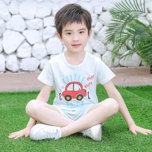 Boys Girls Pijamas Kids Set Enfant Sleepwear Childrens Pyjamas Clothing Sets Kids Pajamas 2-12 Years New Summer Cartoon Pyjamas