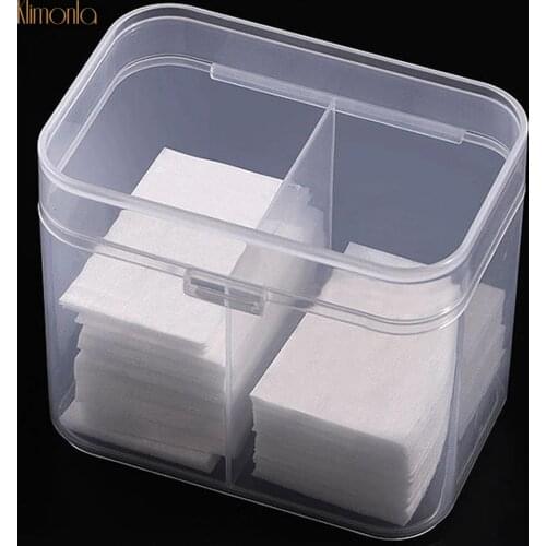 1Pc Plastic Storage Box Multipurpose Display Case Transparent Squares Rounded Corners And Dust Lock Removable Box Manicure Tools