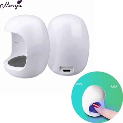 Monja 3W Portable Nail Art Mini Q Style USB Gel Polish Dryer Egg Shape UV LED Curing Lamp Machine Manicure Tool