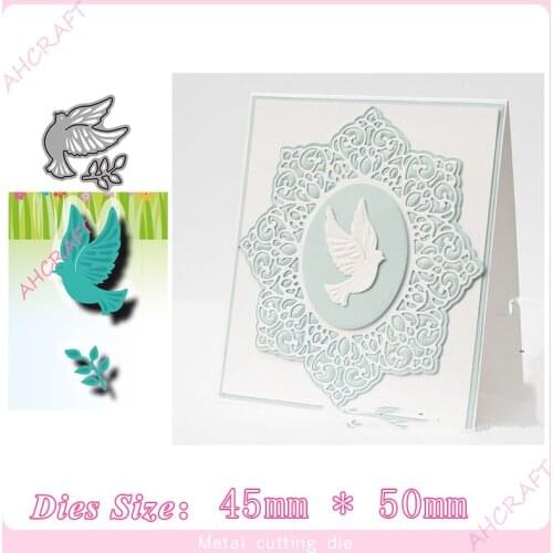Mini pigeon and Leaves Metal Cutting Dies for diy Scrapbooking Photo Album Decorative Embossing PaperCard Crafts Die2020