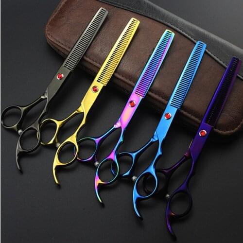 Professional 440c 6.5 inch Pet hair clipper dogs hair scissors dog grooming shears Thinning Barber tools Hairdressing Scissors