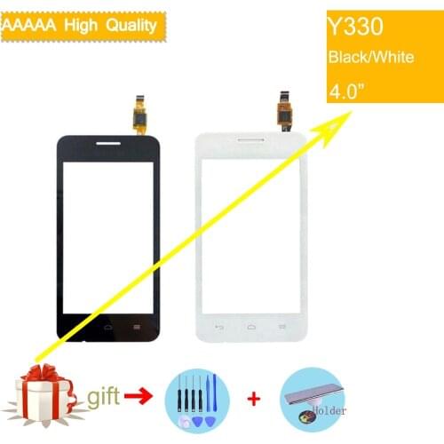 For Huawei Ascend Y330 Touch Screen Touch Panel Sensor Digitizer Front Outer Glass Lens Touchscreen No LCD black white