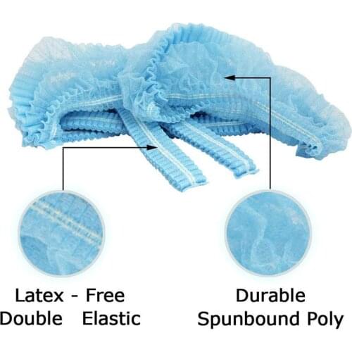 Hot kf-100 PCS-21 Inch- Disposable Hairnets Cap Hair Nets Hair Covers Head Caps Hair Cover Net Bonnets for Food Service,Kitchen