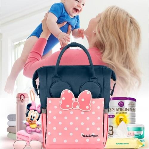 Dinney Diaper Bag Backpack For Mom Nappy Bags Wetbag Grande Maternity Organizer Baby Hot Mom Bag Multifunctional Stroller Travel