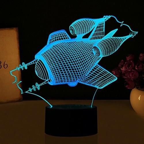Submari LED Night Light 3D Lamp 7 Colors Changing Remote Touch Switch Decorative Car Table Lamp Living Room Lights Kids Gift Toy