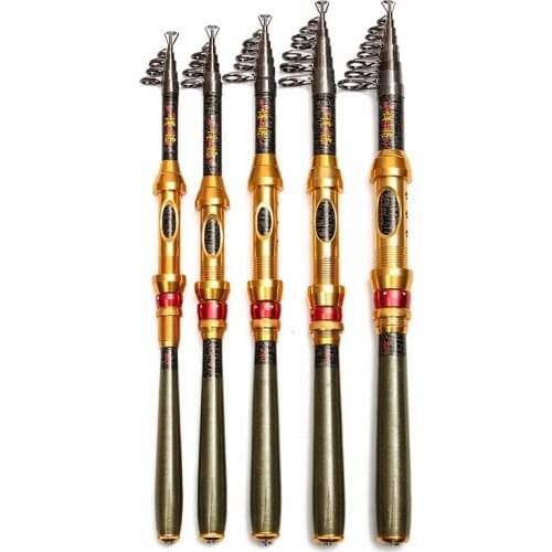 High Quality Carbon Fiber Telescopic Fly Fishing Sea Rod Spinning Pole Portable Hand Fishing Tackle 1.8M 2.1M 2.4M 2.7M 3.0M
