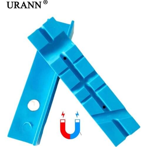 URANN 2Pcs Vise Jaw Pads Vise Protection Strip Pair Of Magnetic Soft Pad Jaws Rubber For Metal Vise 5.5Inch Long Pad Bench Vice