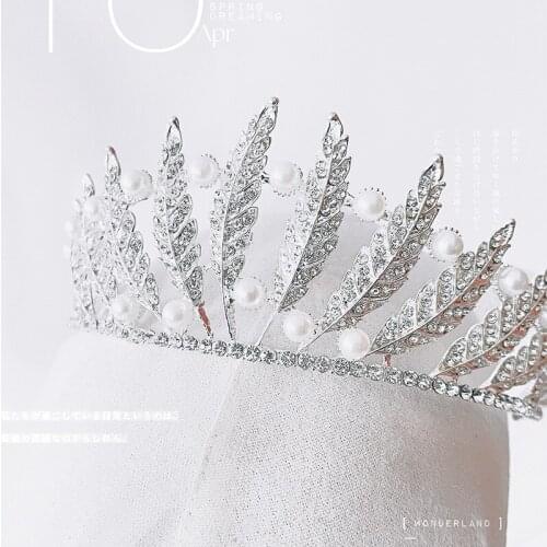 Crown Ornament Bridal Wedding Accessories Simple Alloy Diamond-Studded Bridal Dress Jewelry BN