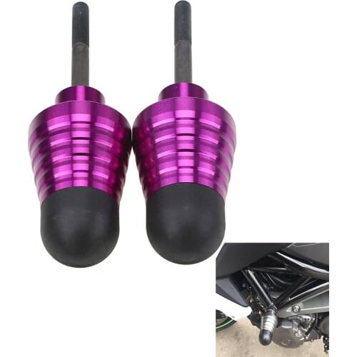 Universal Motorcycle Scooter ATV Racing Aluminum Crash Purple Protector Frame Slider For Honda CBR 600 F4 F4i Harley Motorbike