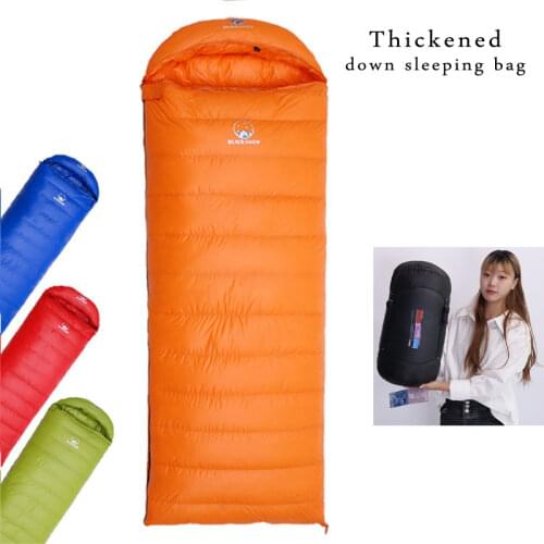 Thickened White Goose down filled Camping Sleeping bag Thermal Quilt Suitable for very cold weather of - 20