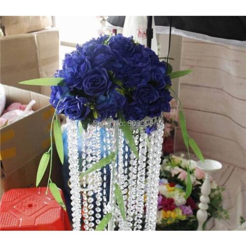 SPR Royal blue table centerpiece flower ball wedding arch flowers Rose flowers wall candlestick decoratio Free shipping
