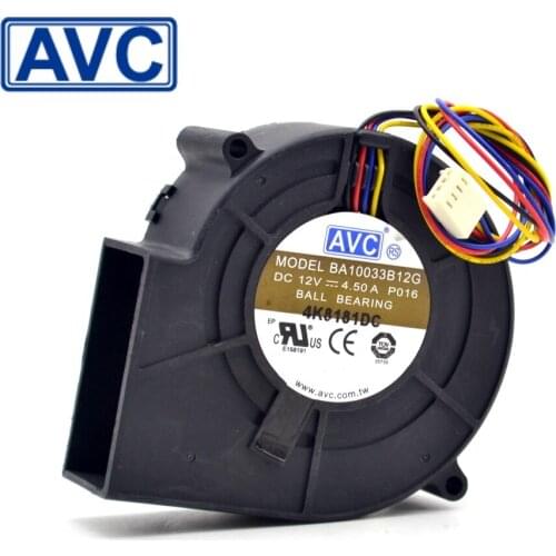 5pcs BA10033B12G P050 97x97x33mm 12V 4.50A 4-wire Pwm DC Blower Server Cooling Fan AVC