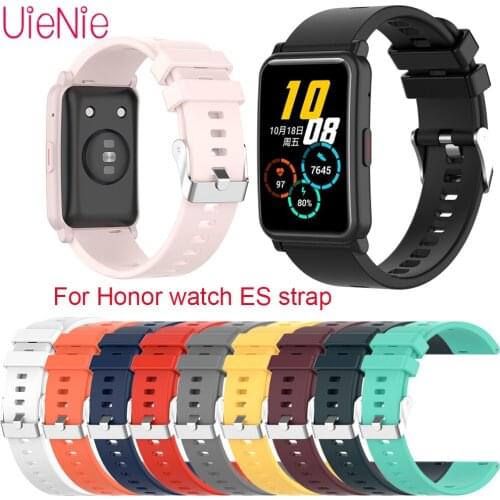 20mm High Quality Pure Color Silicone Strap For Honor Watch ES Band Classic Durable Colorful Wristband Bracelet Watch Accessorie
