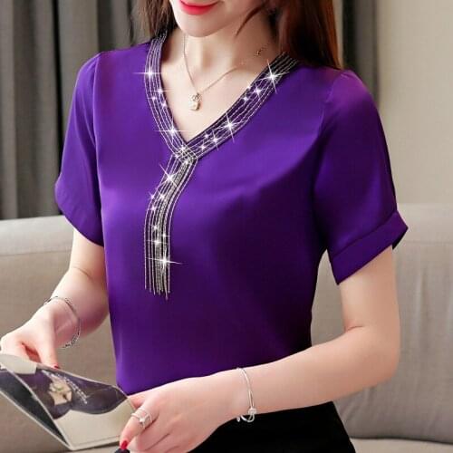 YING DE MEI Short Sleeve Blouses