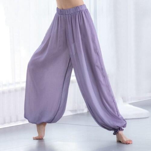 Womens Soft Pants Long Baggy Sports Dance Harem Pants Loose Design White Black