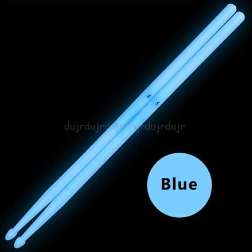 1pair 5A Luminous Drum Stick Drum Set Fluorescent Drumsticks Glow in The Dark D24 19 Dropship