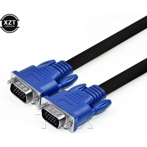 1080P VGA Extension Cable Male to Male 4+5 Pin VGA D-SUB HDTV Multimedia Display 1.5m Cord For PC Laptop Projector LCD Monitor