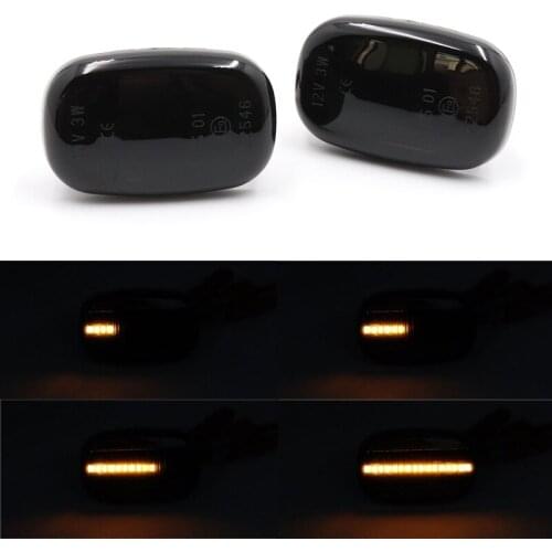 2X Car LED Amber Dynamic Flowing Turn Signal Side Marker Light For Toyota Corolla RAV 4 Yaris Corona Avensis Celica