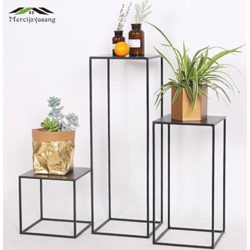 3Pcs/Lot Flower Vases Floor Metal Vase Plant Dried Floral Holder Flower Pot Road Lead for Home/Wedding Corridor Decoration G178