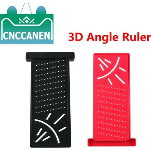 3D Carpenter Measuring Ruler 3D Angle Ruler Square Wood Measuring Tool Carpenter Marking Ruler Hole Ruler Black Red