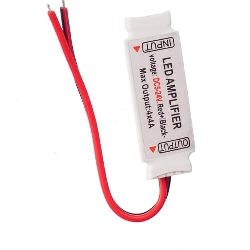 Mini RGBW Amplifier 5 Pin controller DC5-24V 4CH x 4A Signal repeater for 5050 RGBW LED Strip Light 5PCS