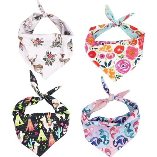 Dog Bandana Reversible Bandana Tie on Bandana Dog Scarf Pet Dog Accessory for Gifts
