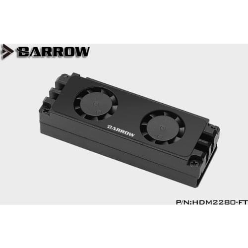 Barrow 2280 22110 PCIE SATA M2 SSD Dual Fan Heatsink HDM2280-FT