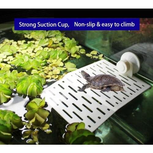 White Aquarium Feeder Platform Decoration Bask Crawler Sun Roof Terrace Climb Tortoise Aquarium Float Decoration Food Feeding