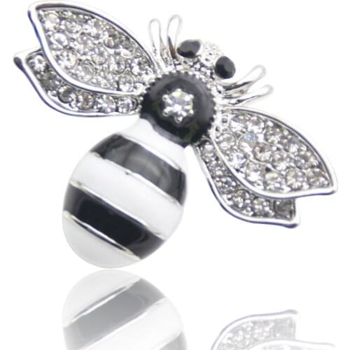 Cute Bee Brooch Pin Women Lapel Pins Flies Insect Christmas Brooches Rhinestone Enamel Animal Jewelry Broches Girl Festival Gift