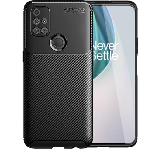 For Cover Oneplus Nord N10 Case For Oneplus Nord N10 5G Capas Bumper Silicone Carbon Fiber TPU Cover For Oneplus Nord N10 Fundas