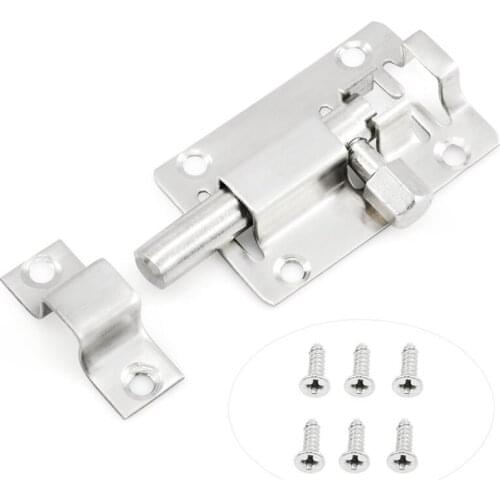 Door Lock Slide Bolt for Bathroom, Toilet, Shed, Bedroom, Furniture Catch Latch Easy Fit