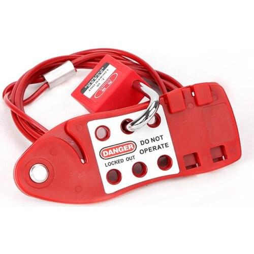 Economic Adjustable Wire Security Fish-Shaped Cable Lockout with 3.8 dia. 6