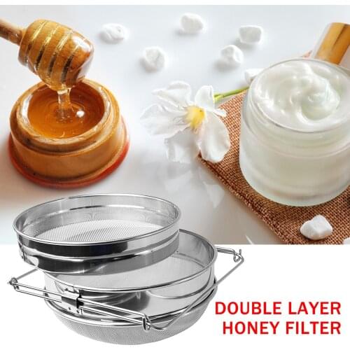 Honey Fine Filter Screen Stainless Steel Double-layer Filter Screen Adjustable Stretch Length Beekeeping Filter Settling Tank