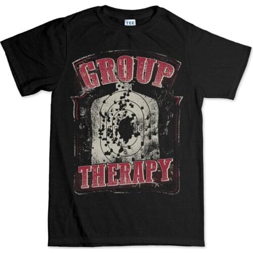 Group Therapy Guns Shooting Target AR-15 AK47 Rifle T shirt Tee Top T-shirt Cool Casual pride t shirt men Unisex New Fashion