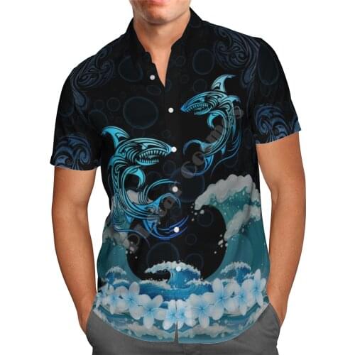 Hawaii Shirt Hawaiian beach summer Surf Shark Printed 3d Mens Shirt Harajuku Tee hip hop shirts 10