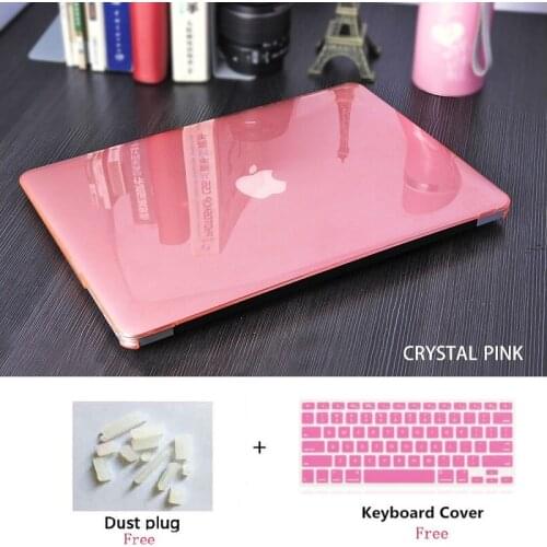Crystal Laptop Case Keyboard Cover+Dust Pulg For Apple Macbook Pro Retina Touch Bar & ID Air 11 12 13 15 15.4 inch Hard Shell