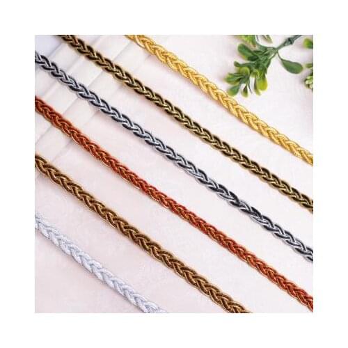 29meters Gold Silver Blue Red Yellow Lace ribbon Clothes Clothing Curtain Accessories Weaving diy Decorative Lace Trimming 0.7cm