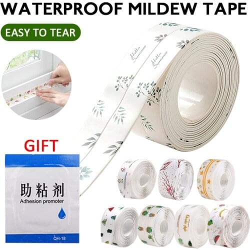 3.2 Meters Shower Sink Bath Sealing Strip Tape White PVC Self Adhesive Waterproof Wall Sticker For Bathroom Kitchen Decoration