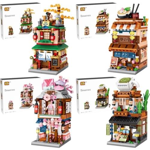 LOZ Blocks Cute Mini Street Store Children Educational Toys Small Shop Brinquedos Model Building Bricks Girl Gifts 1653 - 1656