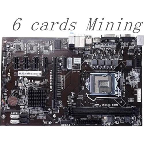 H81 USED Mining motherboard H81P BTC mainboard 6GPU 6PCI-E H81A-BTC motherboard H81A-BTC TB250 H110 H61 BTC PROLGA 1150 DDR3