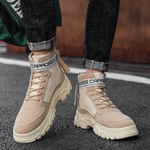 Faux Suede Mens Ankle Boots Men Shoes for Mens 2020 Autumn Winter Motorcycle Classic Vintage Male Casual Footwear men sneakers